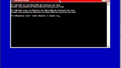 Active Directory Management using Command Line Tools (CLI)