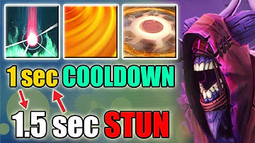 1 sec Cooldown Purifying Flames + 1.5 sec stun Aftershock [40 kills Perma Stun] Dota 2 Ability Draft