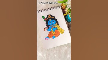 Little Krishna drawing 🦚😍 Krishna drawing #art #drawing #painting #trending #shorts #viralshorts