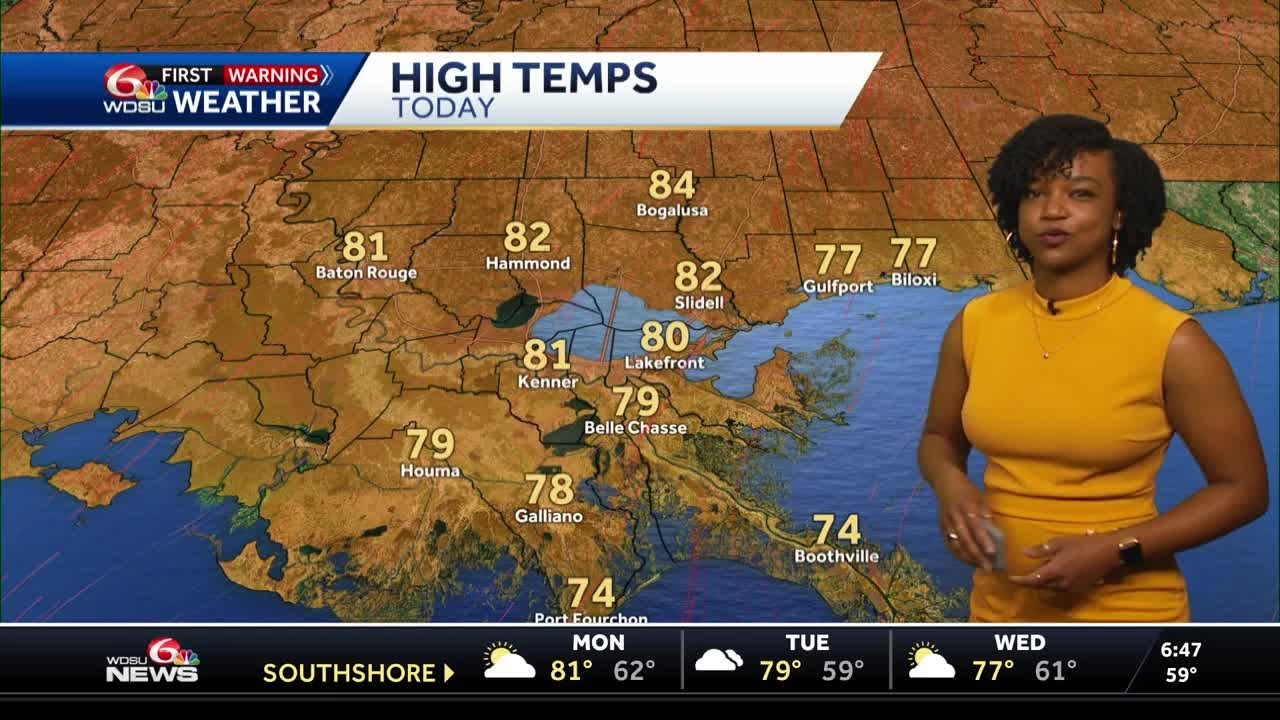 Sunshine and warm temperatures to start the work week in New Orleans ...