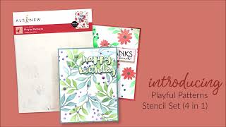 Playful Patterns Builder Stencil Set for Paper Crafting