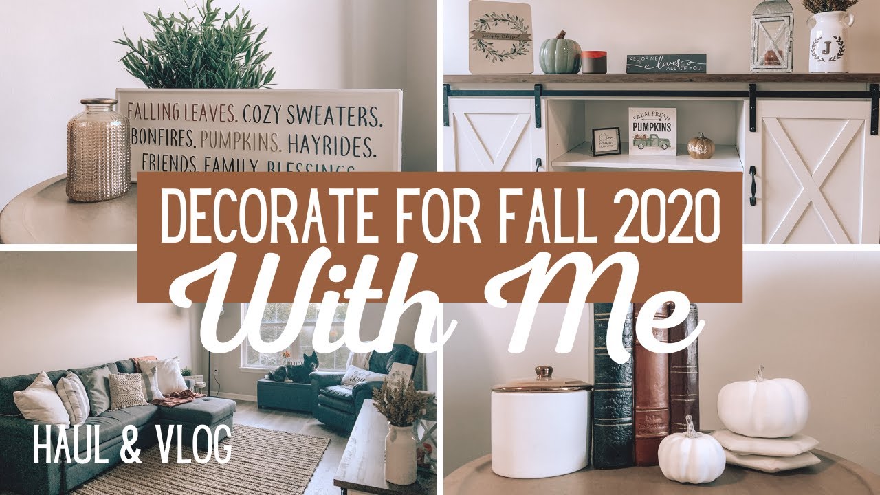 Decorate for Fall 2020 With Me! Fall Decor Haul & Vlog - Modern Farmhouse in Autumn - Cozy & Cute!