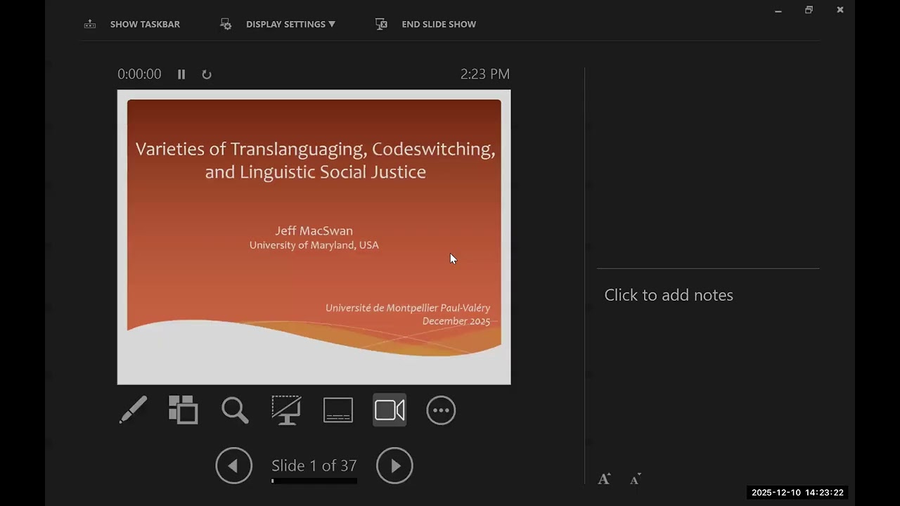Jeff Mac Swan : Varieties of Translanguaging, Codeswitching, and Linguistic Social Justice