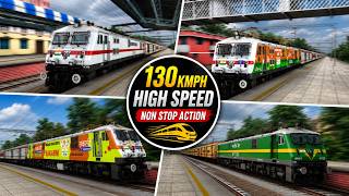 130 KMPH HIGH SPEED ACTION AT MANJARI BUDRUK | INDIAN RAILWAYS TRAIN SIMULATOR | PUNE MUMBAI TRAINS