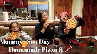 Mommy - Son Day Homemade pizza & Football Bets $! | VLOGMAS Day 5