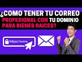 ¿Como tener tu propio DOMINIO y un correo profesional? Para asesor inmobiliario | David Inmuebles