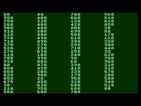 Radix sort (using counting sort & prefix sum) in TurboBASIC XL for the Atari 8-bit microcomputer