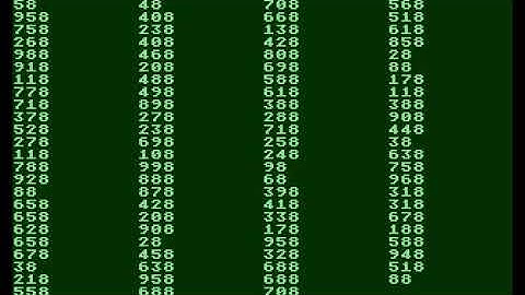 Radix sort (using counting sort & prefix sum) in TurboBASIC XL for the Atari 8-bit microcomputer