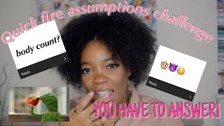 Quick fire assumptions challenge... you have to answer EVERYTHING | AVERAGE RAYH