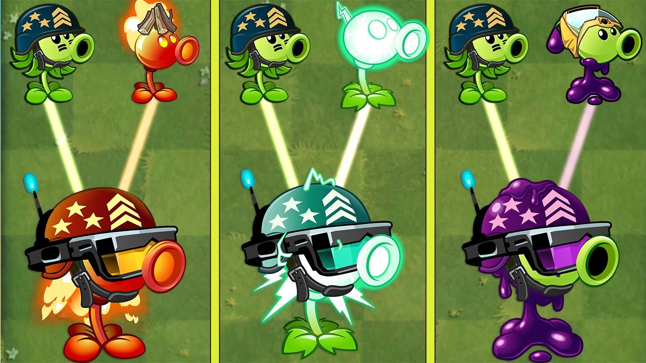 PvZ 2 Fusion - All Peashooter Fusion in Plants Vs Zombies 2