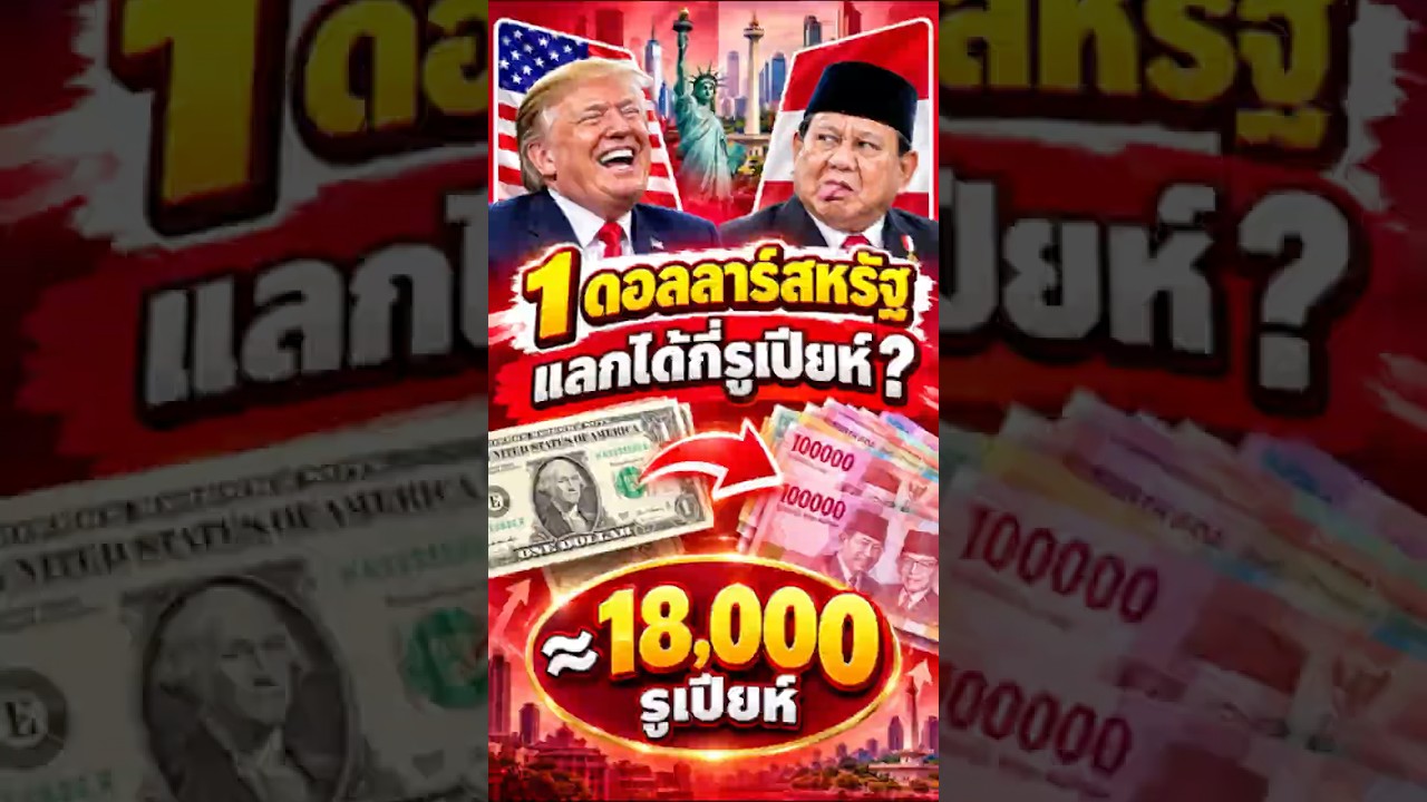 1 ดอลลาร์สหรัฐ แลกเป็นเงินรูเปียห์อินโดนีเซียได้เท่าไหร่? 🇺🇸🇮🇩💸#ค่าเงินทั่วโลก #ดอลลาร์สหรัฐ