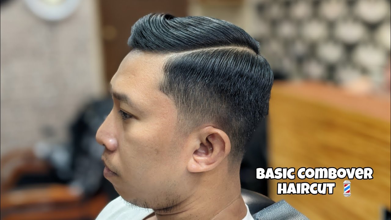 Basic Combover haircut, - YouTube