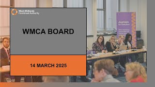 WMCA Board - 14 March 2025