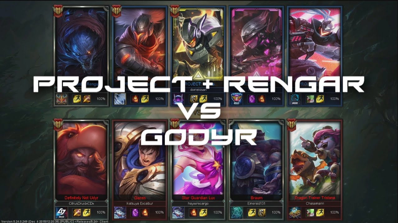Prject Rengar League of Legends - Udyr - Project + Rengar VS Godyr - YouTube
