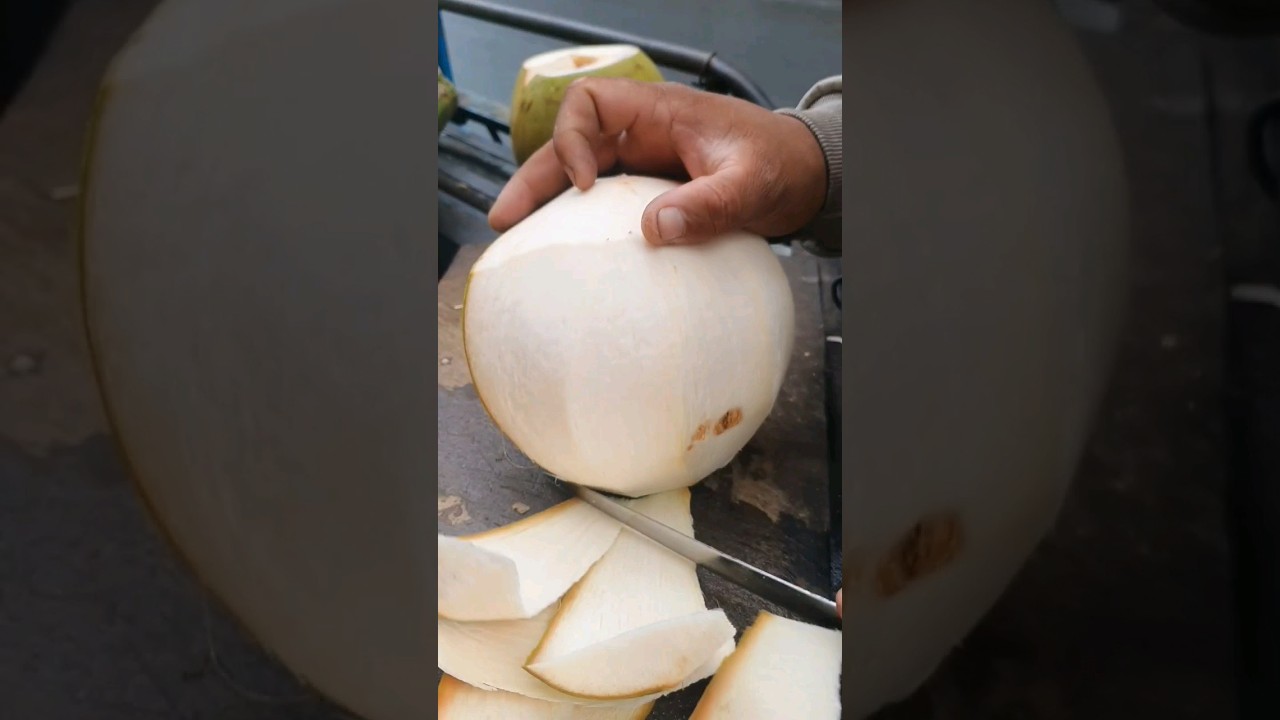 how to open a young coconut
