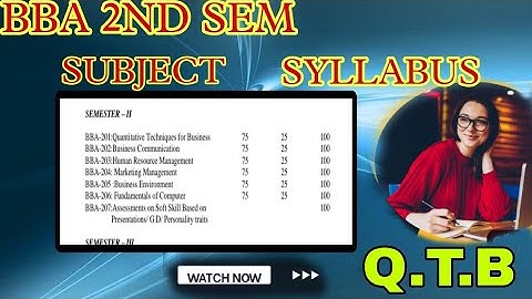 Quantitative techniques for business syllabus [ ccs university bba 2nd semester ]