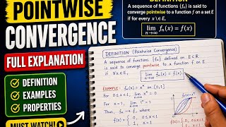 Lecture-2 Example of pointwise convergence//Real analysis 