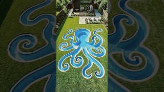 You Won’t Believe This Octopus Pool Transformation 🐙 #backyard #poolbuild #swimmingpool