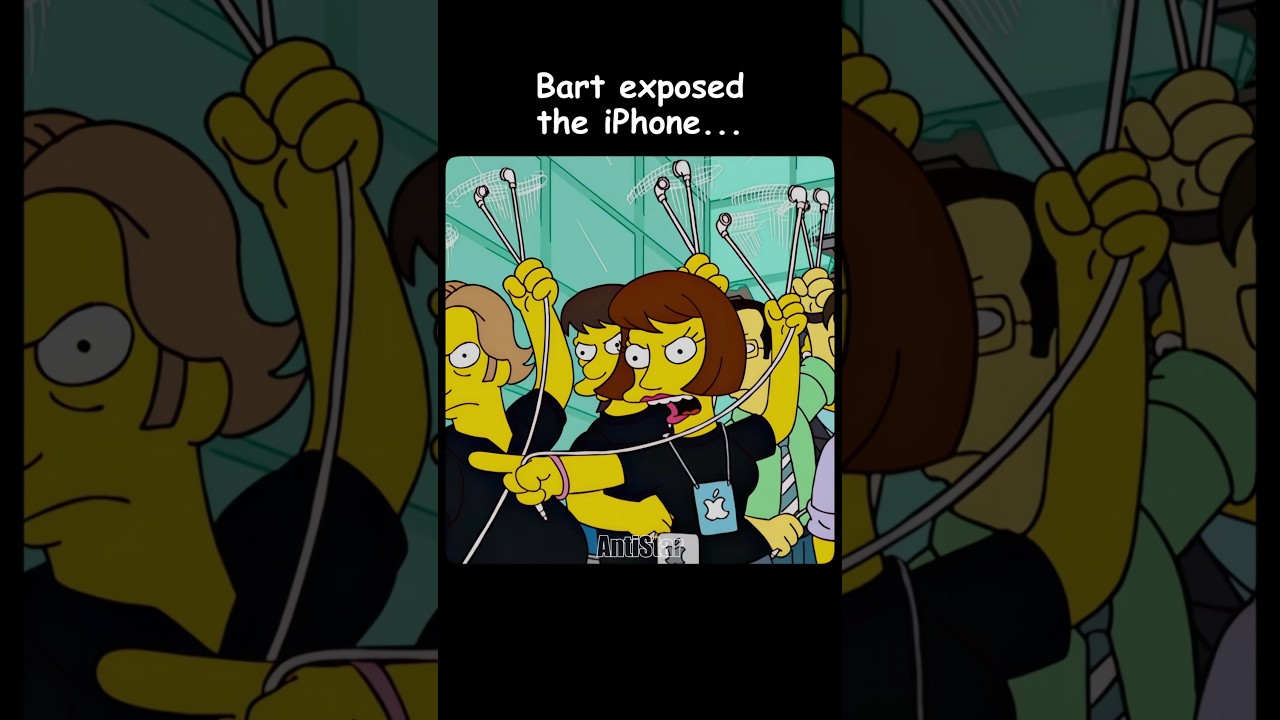 Bart exposed the iPhone 😨🤯 #thesimpsons #funny #cartoon