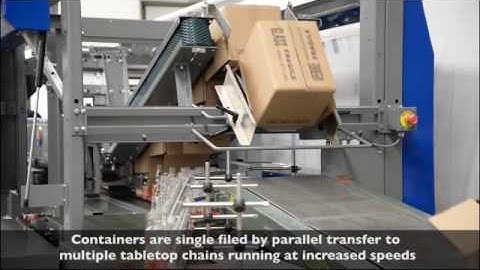 Necks down decaser/single filer - From A-B-C Packaging Machine