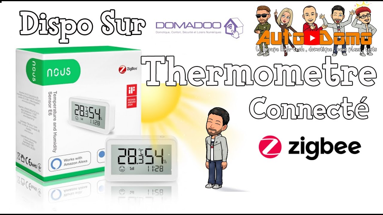 Thermomètre Zigbee compatible tuya / Smartlife de la marque Nous