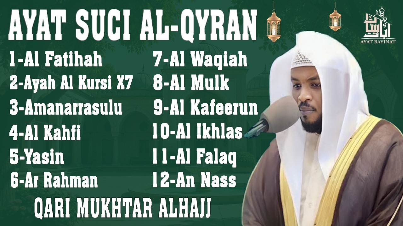 Alquran Dengan Suara Yang Sangat Indah  Alfatiha, Alkahfi,Yasin,Alwaqia, Arrahman,Almulk Almoeathat