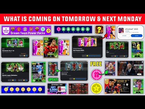 What Is Coming On Tomorrow & Monday In eFootball 2024 Mobile || New Nominating Contract & Free Coins