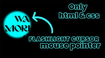 Create a mousemove flashlight effect within 5 minutes || html css & js