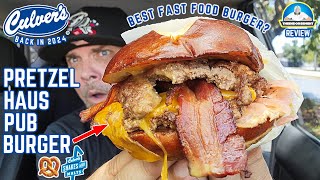 Culver's® Pretzel Haus Pub Burger Review! 🥨🍔 | The BEST Fast Food Burger Ever? | theendorsement