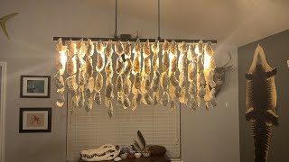 How I made a $2K light for $45! *DIY* Oyster Shell Chandelier - Coastal Home Decor Tutorial