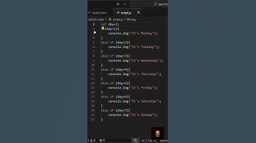 how to use switch case in JavaScript 😊 #javascript #programming #coding #vscode