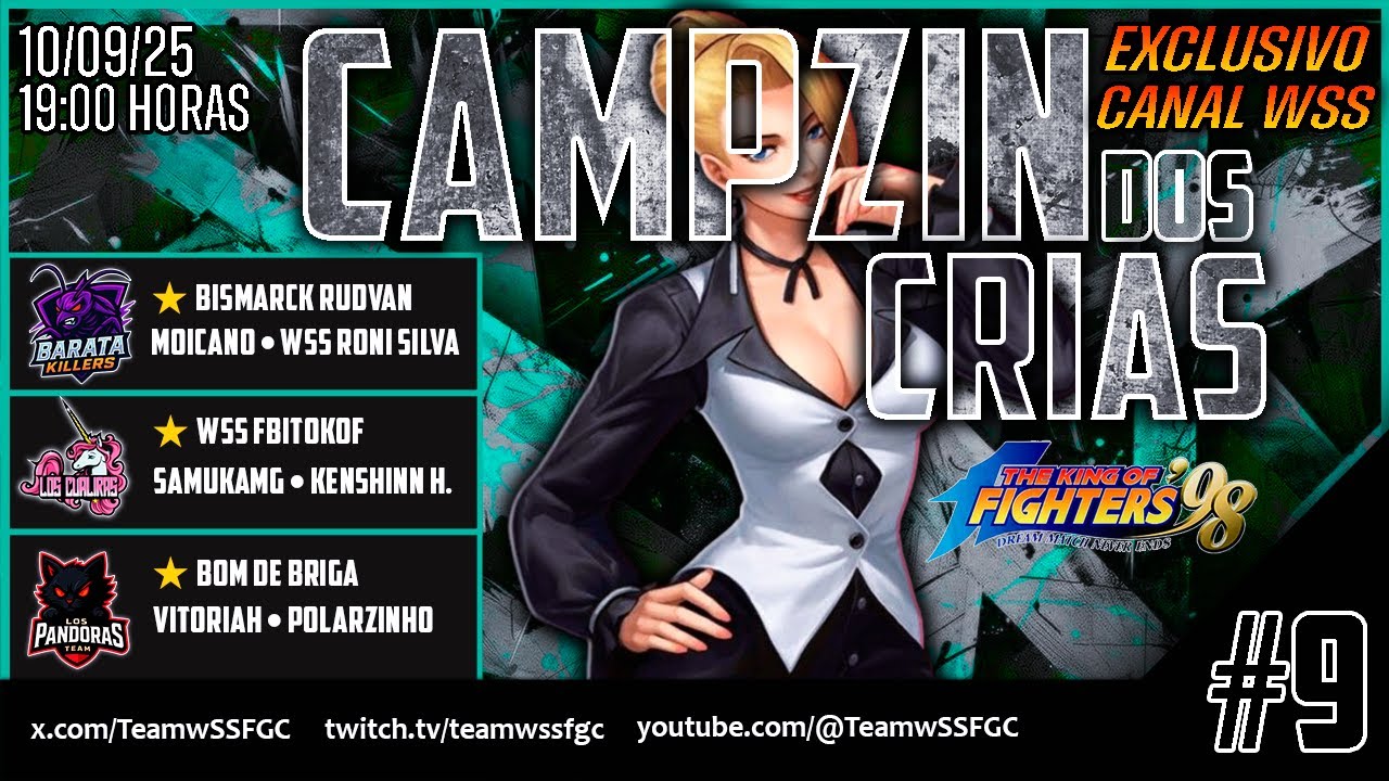🏆 CAMPZIN DOS CRIAS #9 — KOF98 | Evento EXCLUSIVO WSS KOF BR | 