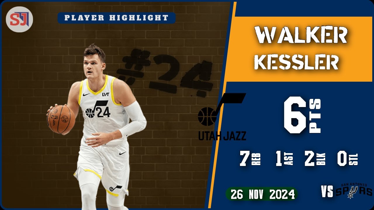 SOLID NIGHT FROM WALKER KESSLER: 6 POINTS AND 7 BOARD & LAST GAME vs