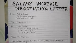 How To Write A Salary Increase Negotiation Letter Step by Step Guide | Writing Practices