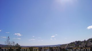 Timelapse Cam 1 - 22. august 2017