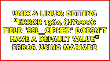 Getting "ERROR 1364 (HY000): Field 