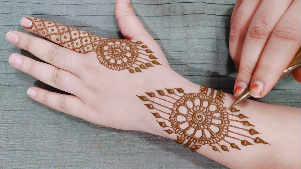 Latest New Mehndi Design - Easy Mehndi design Back hand - Beautiful ...