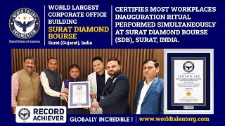 SDB Surat Diamond Bourse World Record Most Workplaces inauguration Sthapan Kumbh Ghado