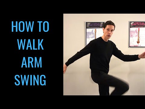 How to walk properly - arm swing technique during walking shoulder swing by Chiropractor Dr. Mackay