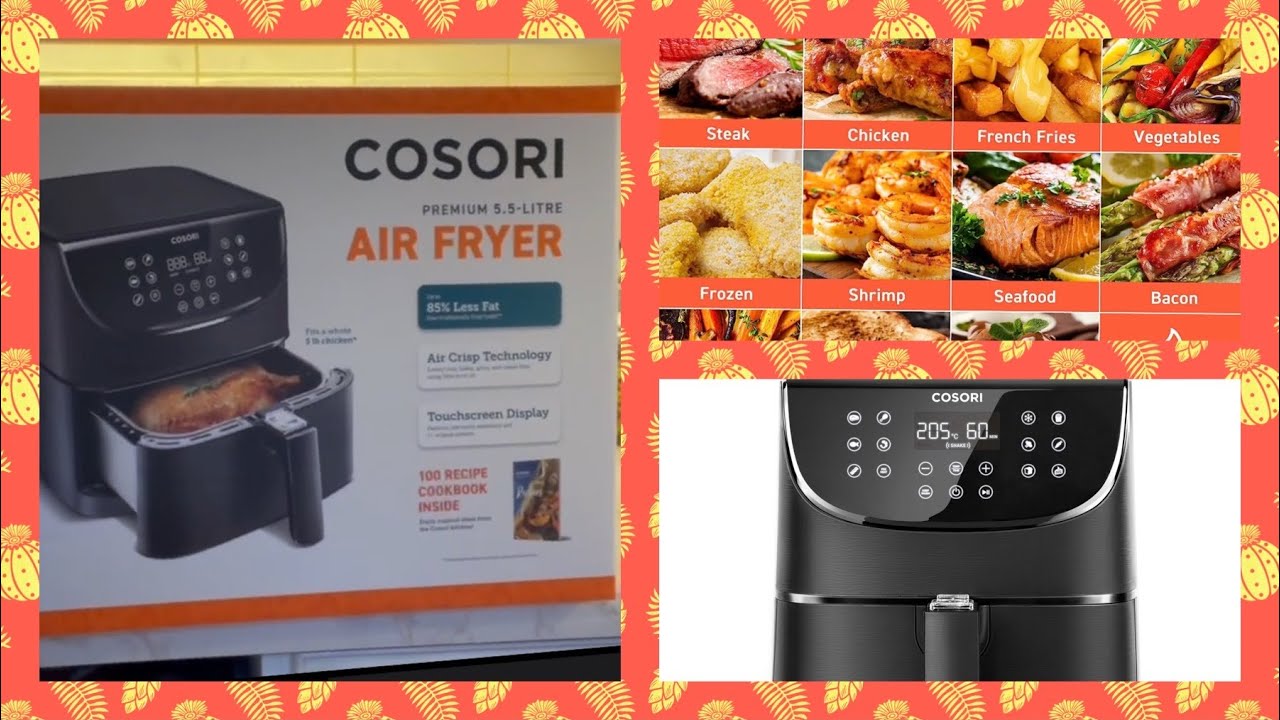 Cosori 5.5L Air Fryer unboxing review airfryer cosori YouTube