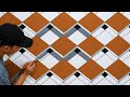 Wall painting 3D || Optical illusion || How to make wall paint 3D