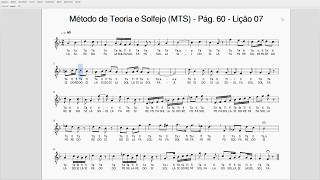 Playback para Lição 07, Página 60 do Método de Teoria e Solfejo - 2ª Edição (MTS)