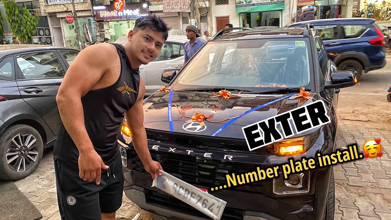 EXTER CAR finally install number plate🔥 2023 model by Munna dili wala ...