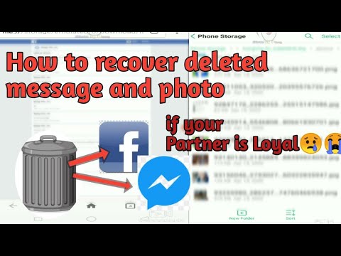How to Recover deleted message/photo in FB/MESSENGER