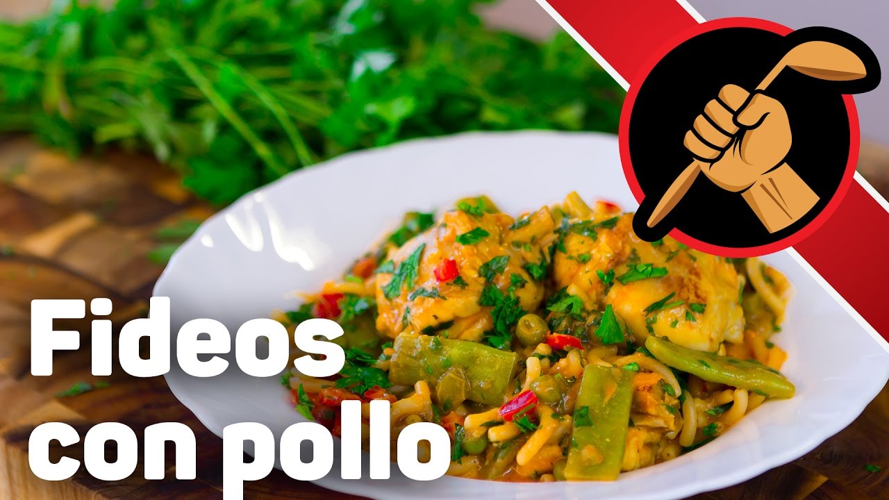 ⁣Курица с макаронами и овощами Испанская кухня Фидеос кон пойо