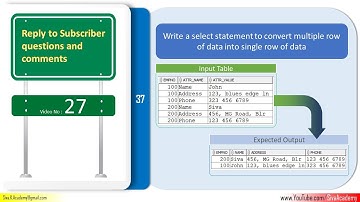 Subscriber Comments Reply Video 27 | Multiple Row into Single Row of Data