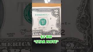 $2 bill *STAR NOTE* from the bank. TWO DOLLARS Diggin' Florida w/ Rob! #short