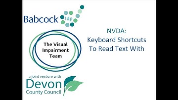 NVDA- Keyboard Shortcuts to Read Text With