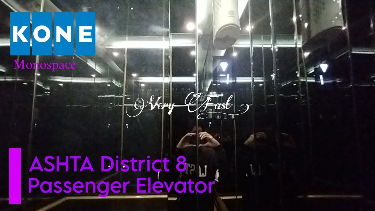 Very Fast But Busy KONE Monospace Traction Elevators - ASHTA District 8 , Jakarta 