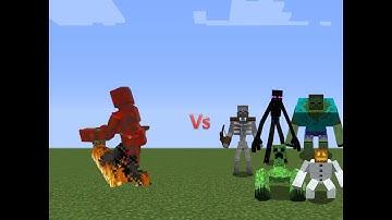 Lava Golem Vs Mutant Beasts in Minecraft Mob Battle
